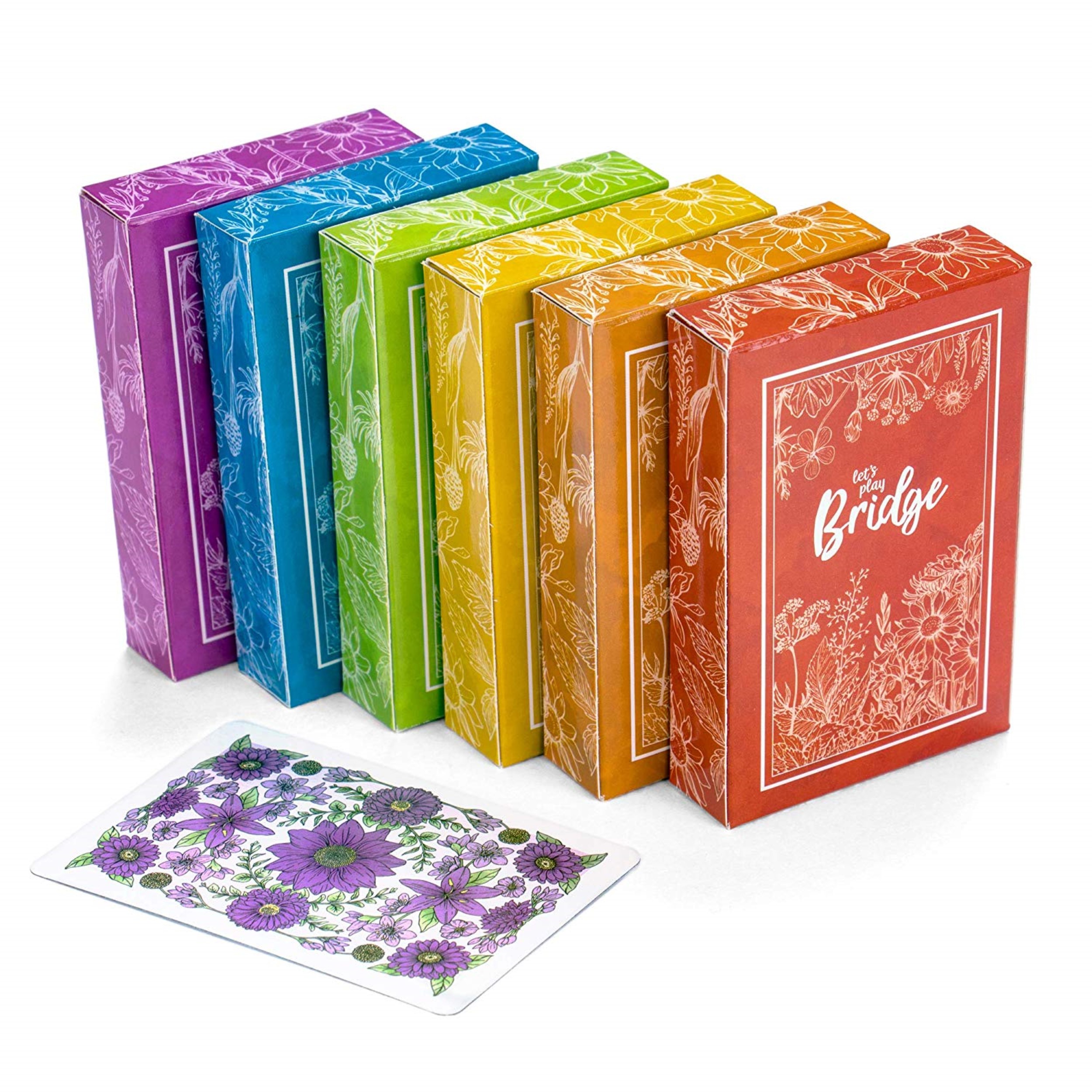 Colorful Bridge card game set